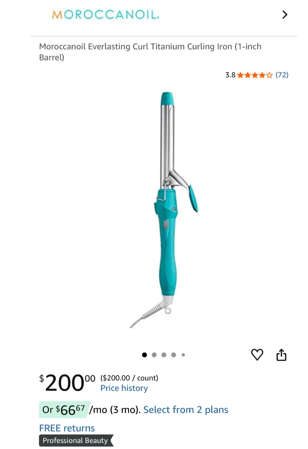 Moroccanoil Everlasting Curl Titanium Curling Iron 1-inch - photo 3