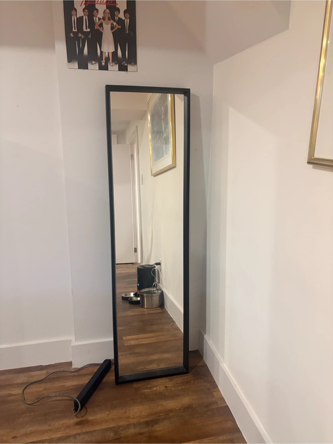 Black Full-Length Floor Mirror