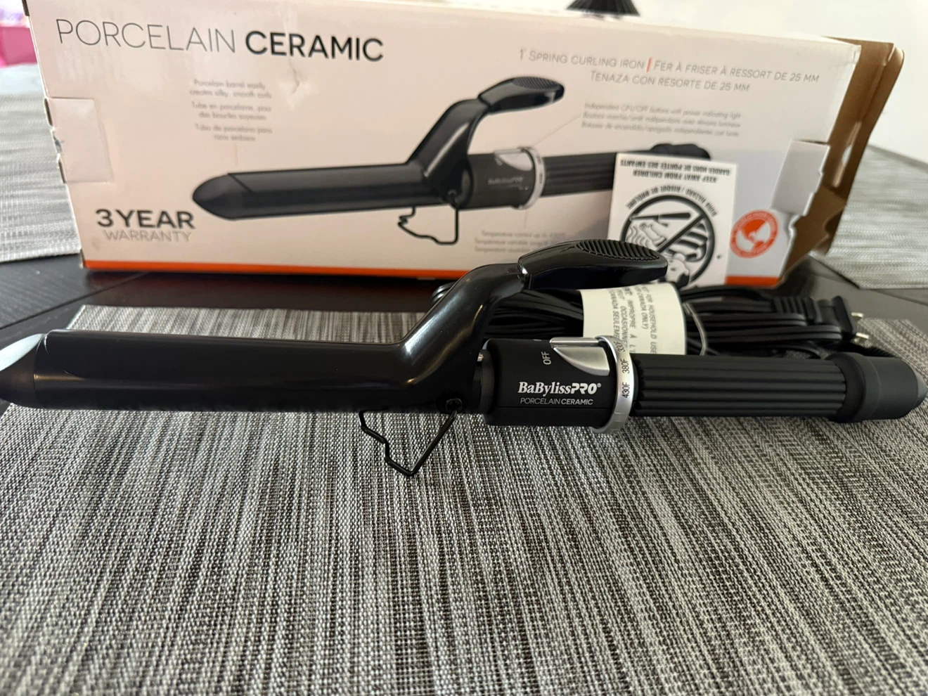 BaBylissPRO Porcelain Ceramic 1-inch Curling Iron