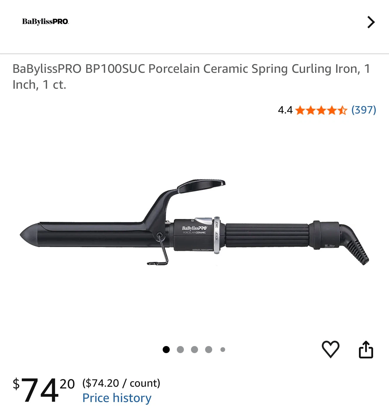BaBylissPRO Porcelain Ceramic 1-inch Curling Iron - photo 3