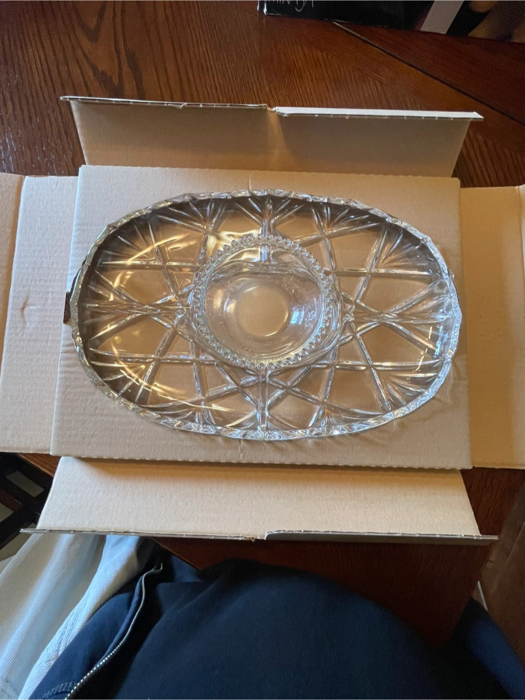 Mikasa Roxborough Crystal Chip and Dip Set - photo 3