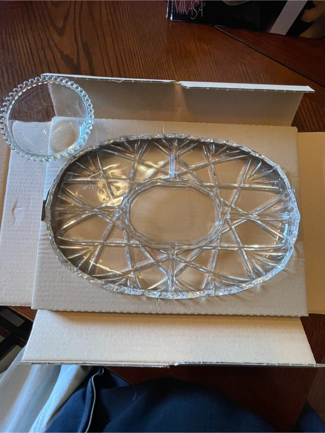 Mikasa Roxborough Crystal Chip and Dip Set - photo 4