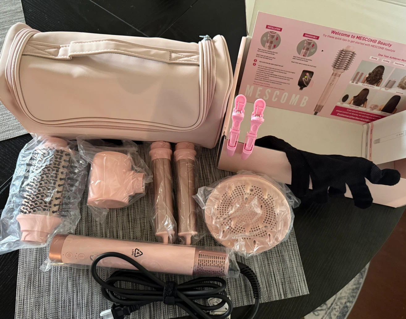 MESCOMB Interchangeable Hot Air Styler Hair Brush Kit - photo 2