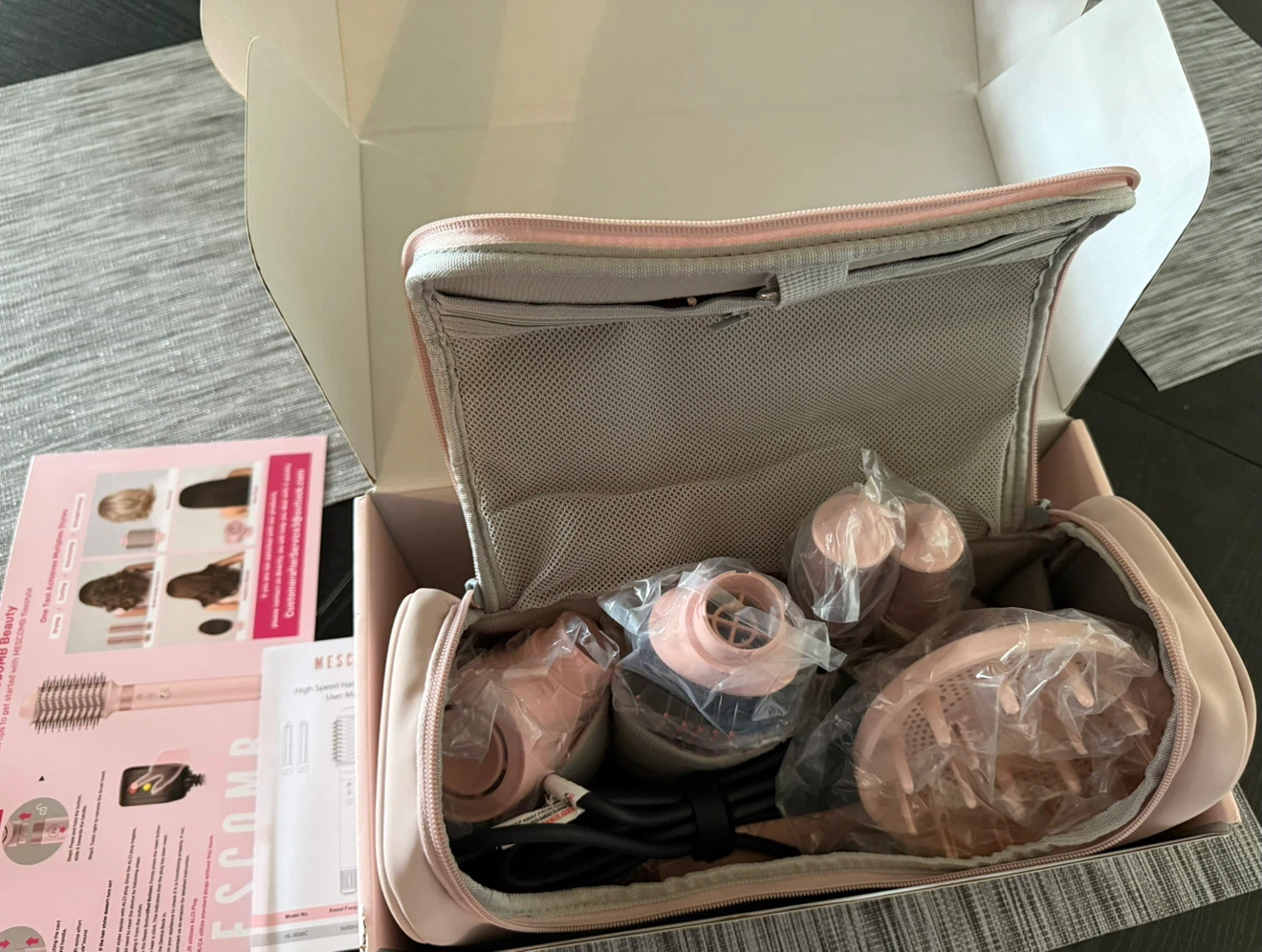 MESCOMB Interchangeable Hot Air Styler Hair Brush Kit - photo 3