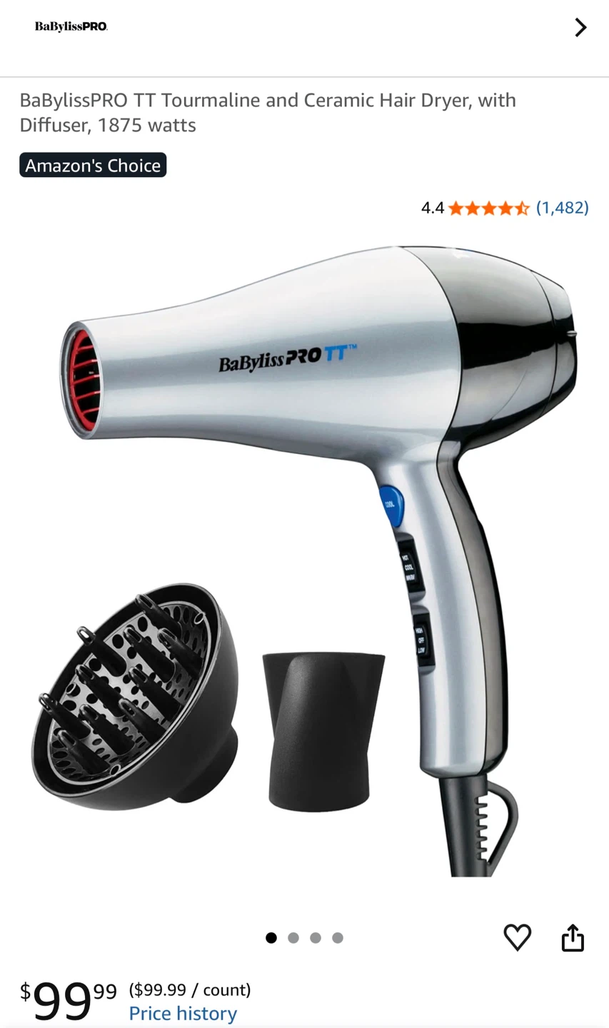 BaBylissPRO TT Tourmaline and Ceramic Hair Dryer - photo 3