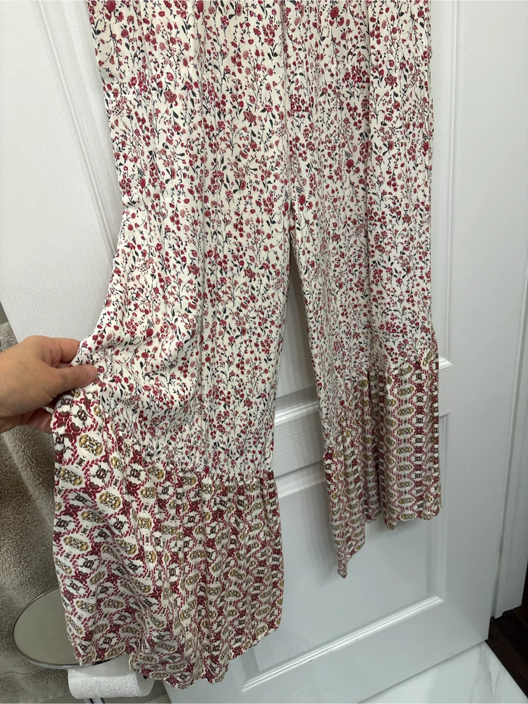 Japna Floral Boho Wide Leg Jumpsuit L - photo 2