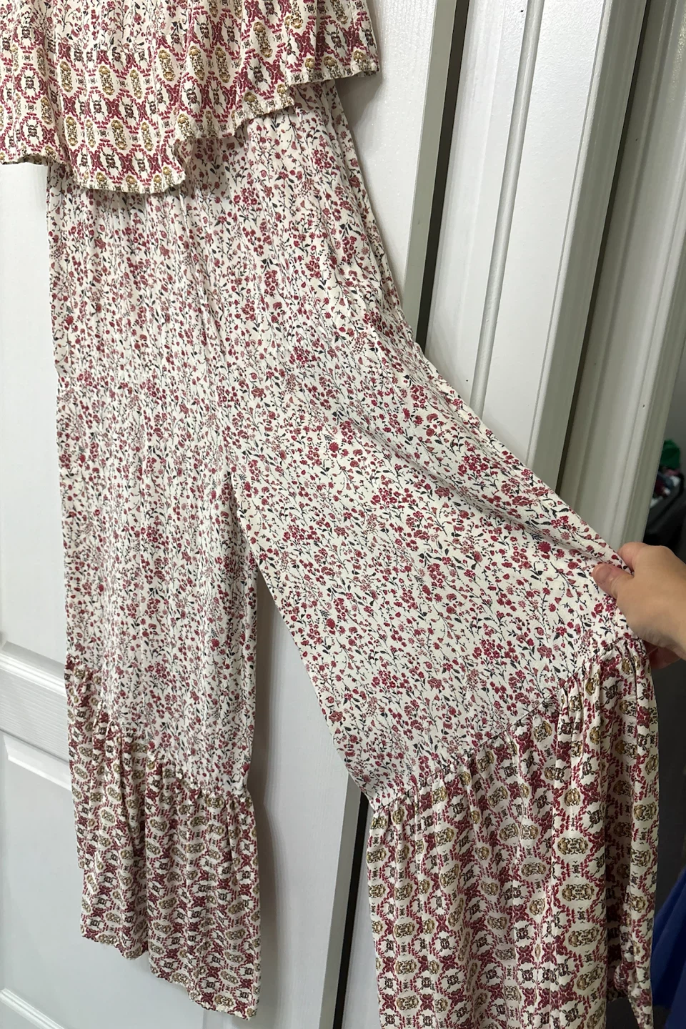 Japna Floral Boho Wide Leg Jumpsuit L - photo 5