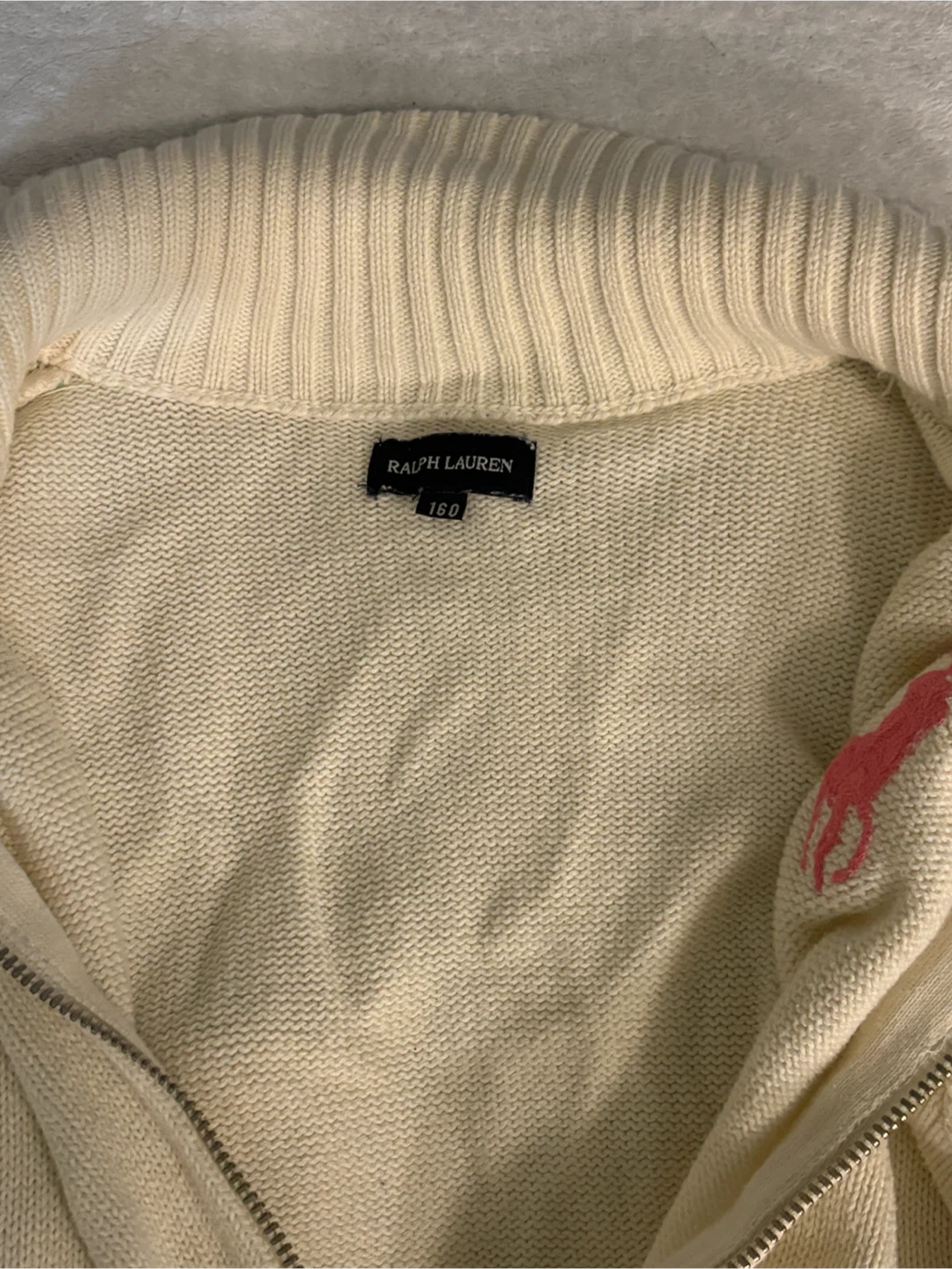 Ralph Lauren Cream Knit Zip-Up Hoodie - photo 5