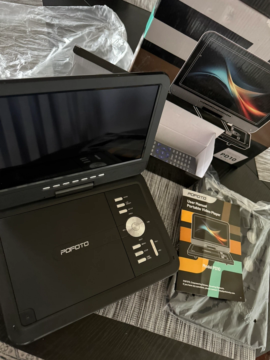 POFOTO 12.5" Portable DVD Player