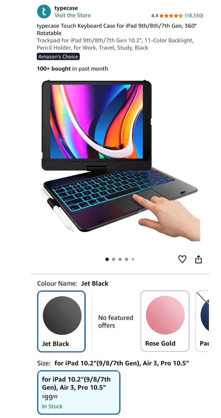 Typecase Flexbook Touch Keyboard Case for iPad Air/Pro - photo 5