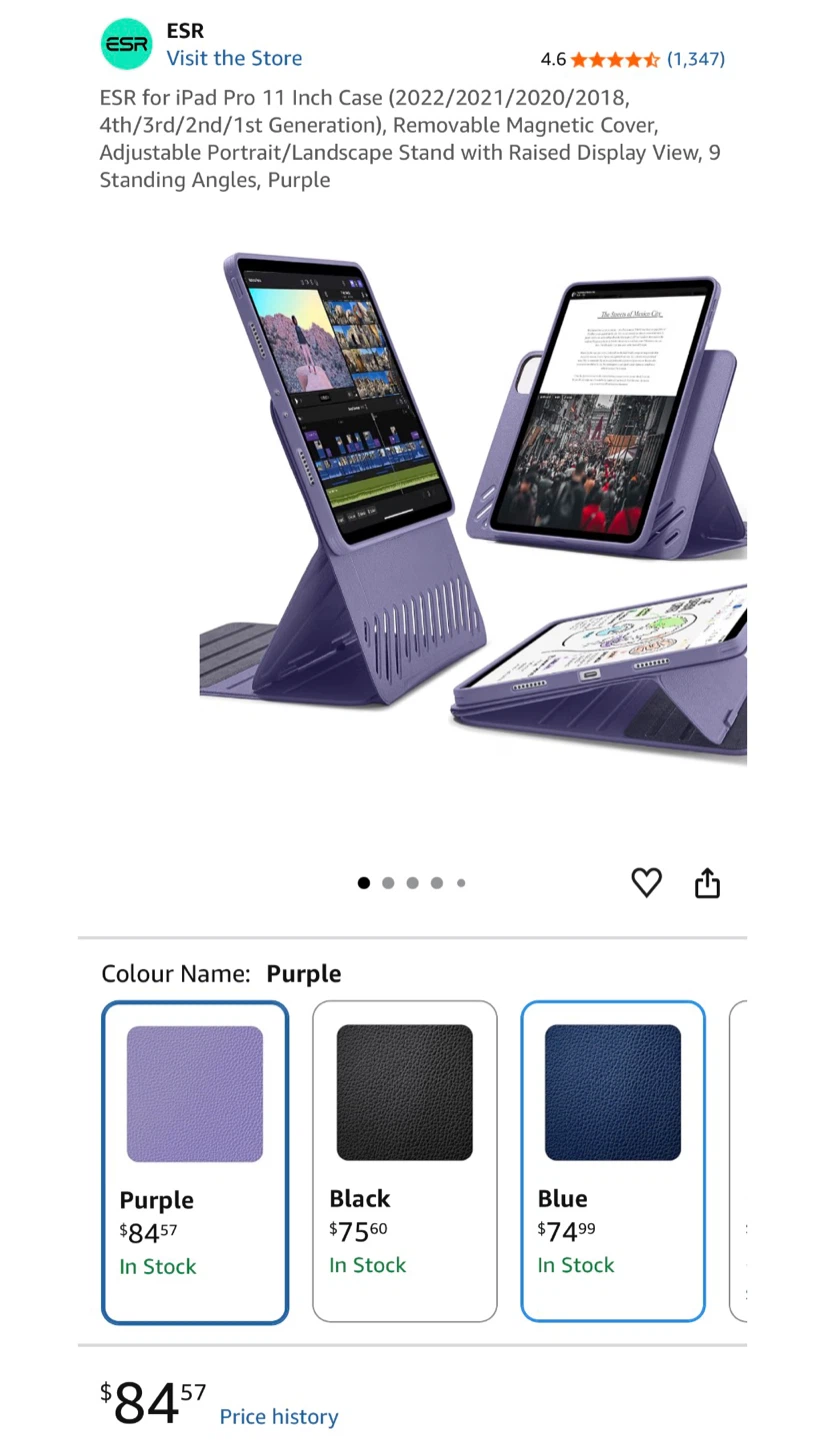ESR Magnetic Case for iPad Pro 11-inch (Purple) - photo 4