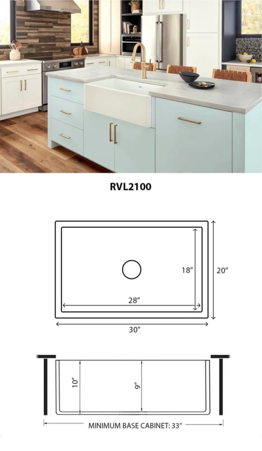 Ruvati RVL2100 Farmhouse Kitchen Sink - photo 4