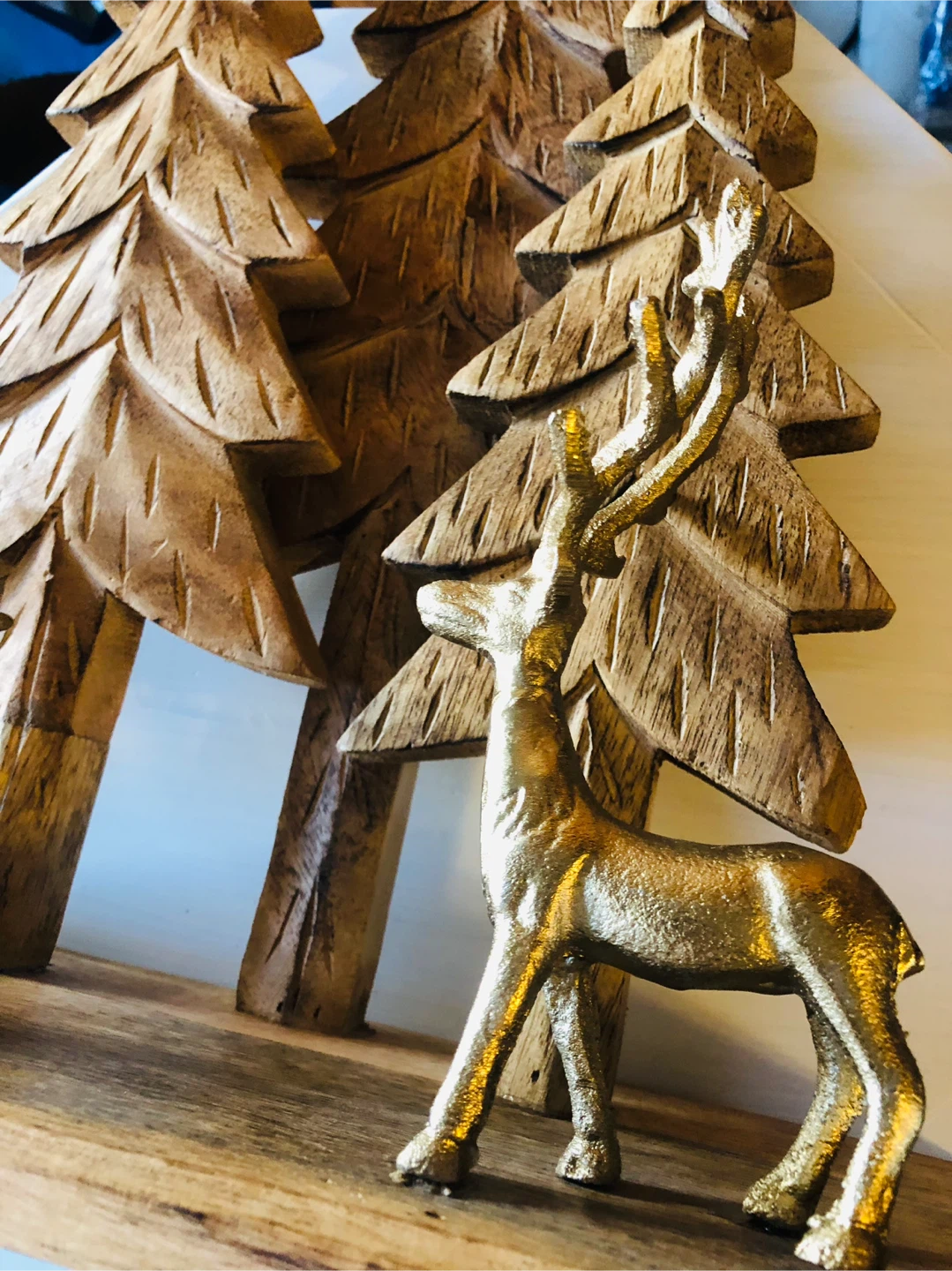 Wooden Christmas Tree & Reindeer Tabletop Decor - photo 3