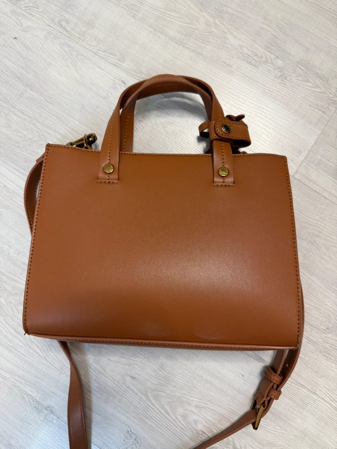 Two-Tone Canvas and Brown Leather Bag - photo 4