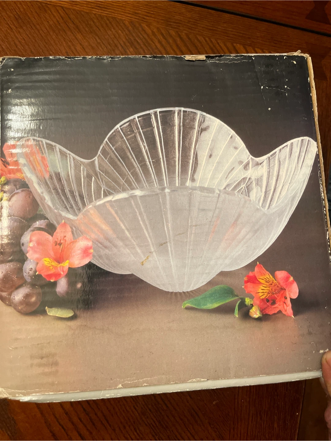 Mikasa Crystal Shell Hostess Bowl