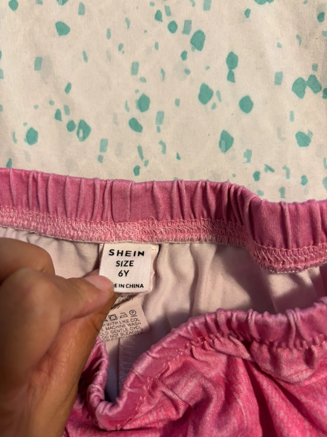SHEIN Pink Graphic Print Pants - photo 2