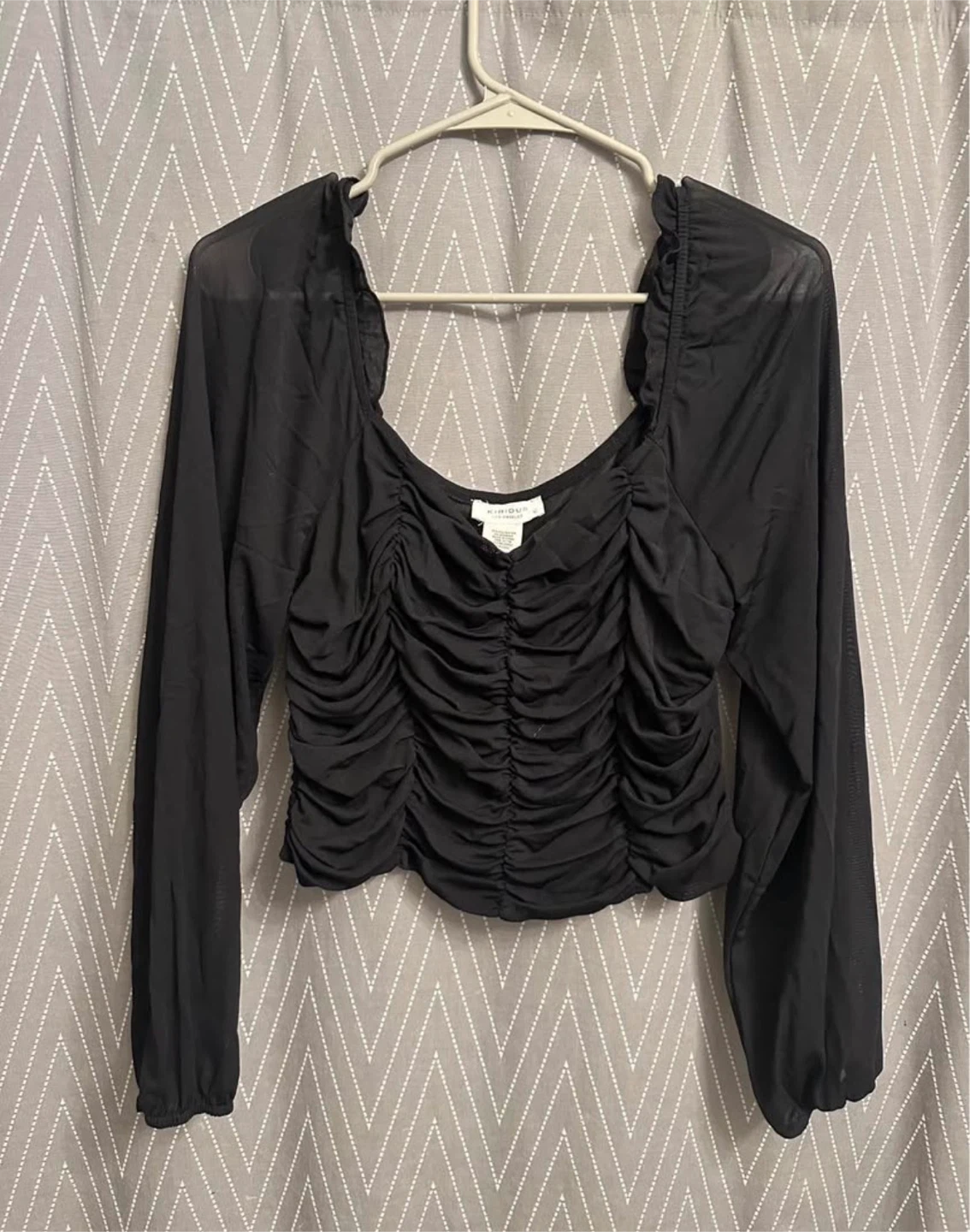 Kirious Ruched Mesh Top - photo 2