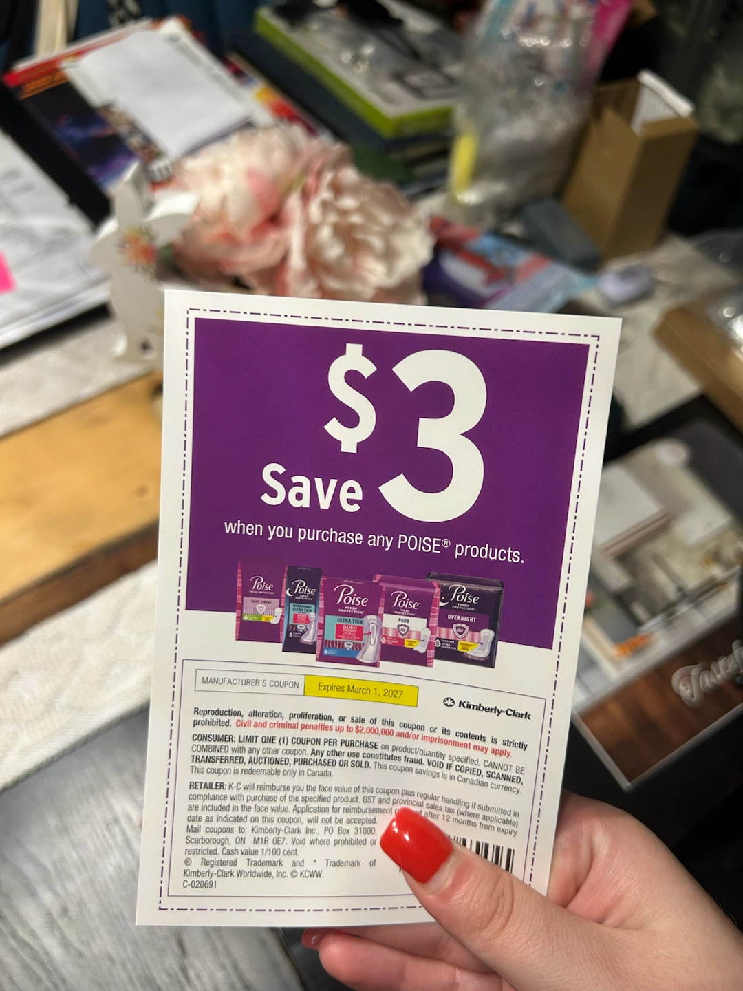 Poise $3 Manufacturer Coupon #freecycle