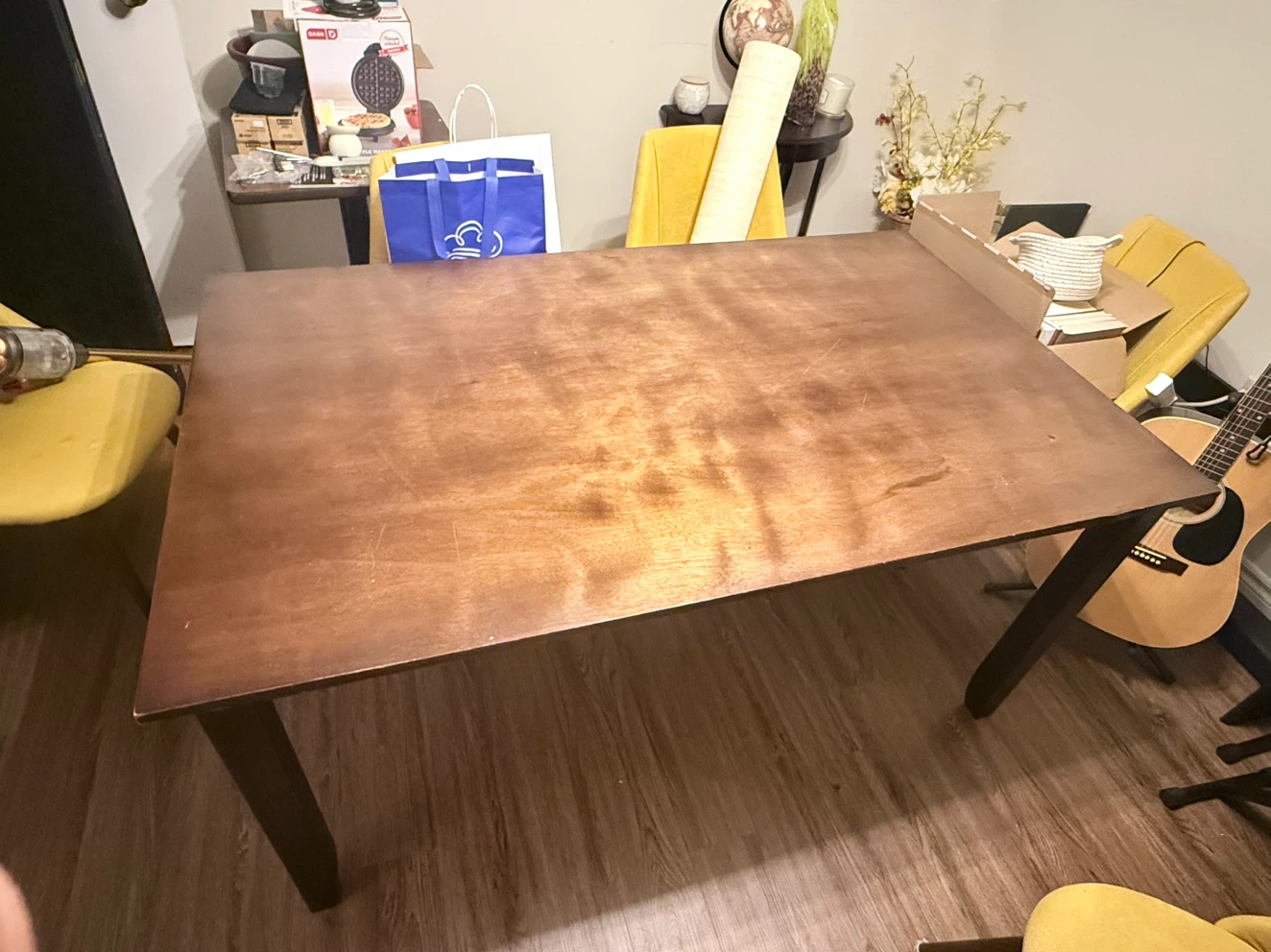 Large Dark Brown Dining Table and Chairs - photo 3