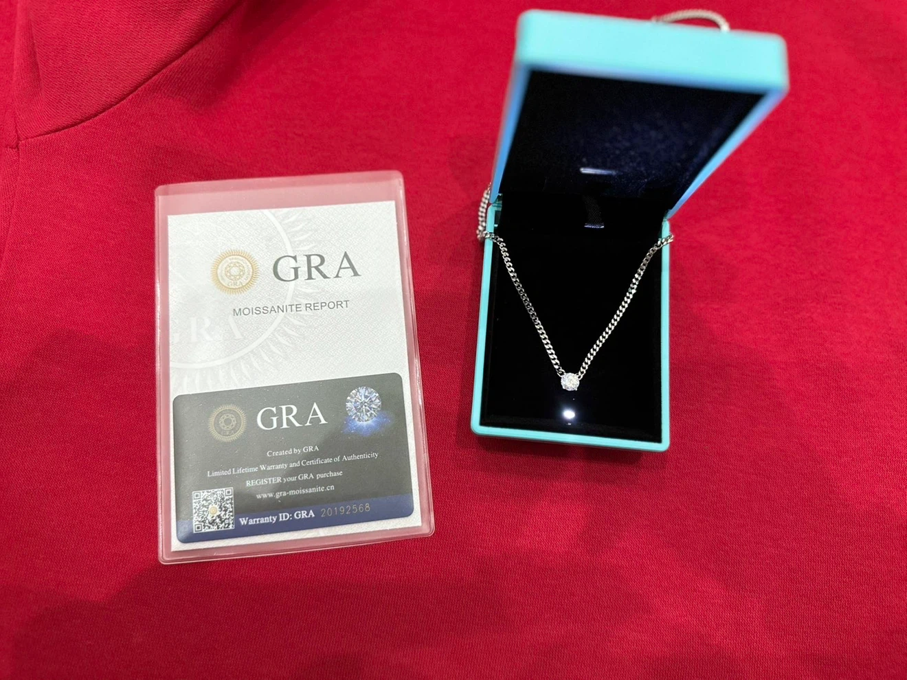 Moissanite Pendant on a Sterling Silver Chain