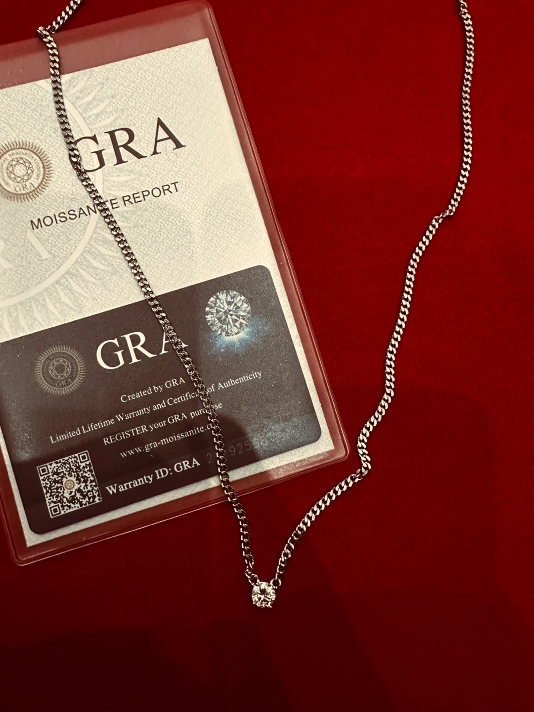 Moissanite Pendant on a Sterling Silver Chain - photo 3