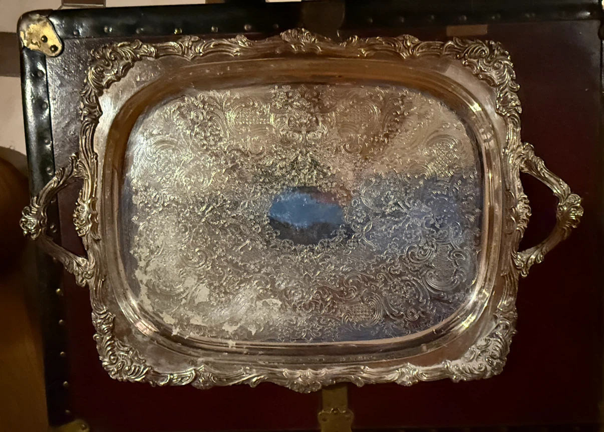 Vintage B. Wallace Silver Plated Serving Tray