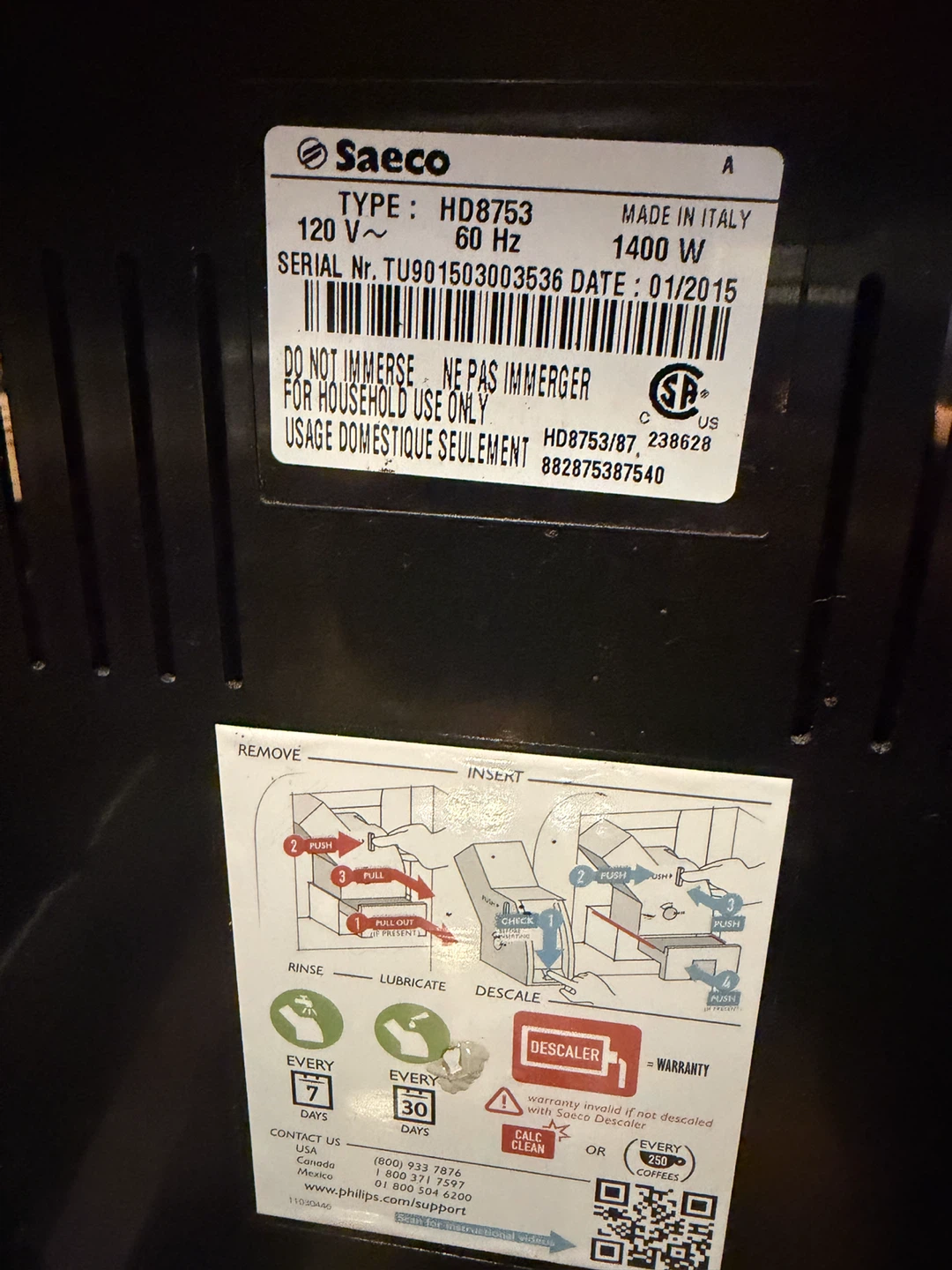 Saeco Intelia HD8753 Espresso Machine - photo 3