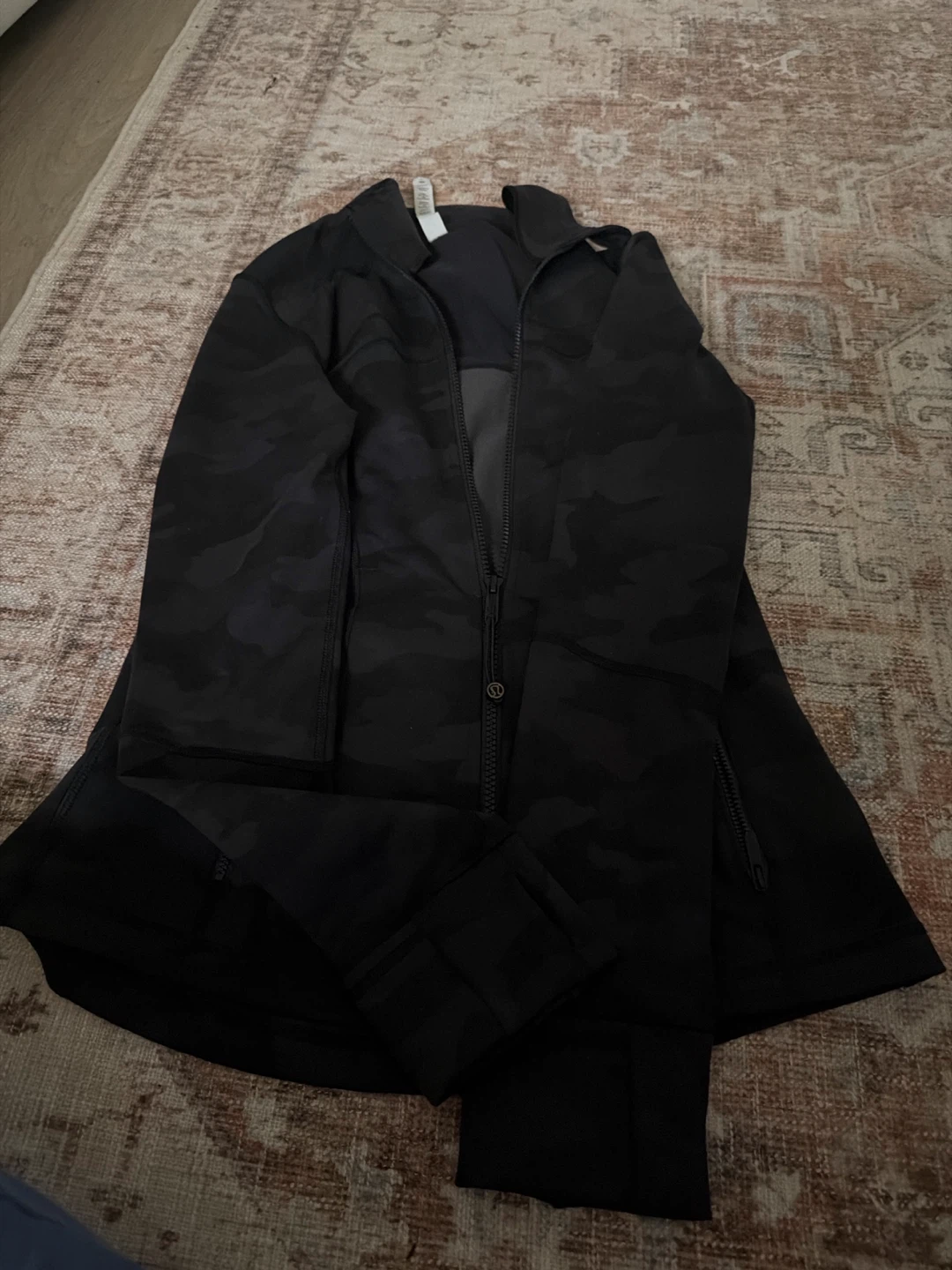 Lululemon Black Camo Full Zip Jacket