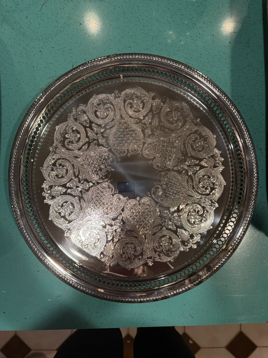 Wm. A. Rogers Decorative Silver-Plated Tray