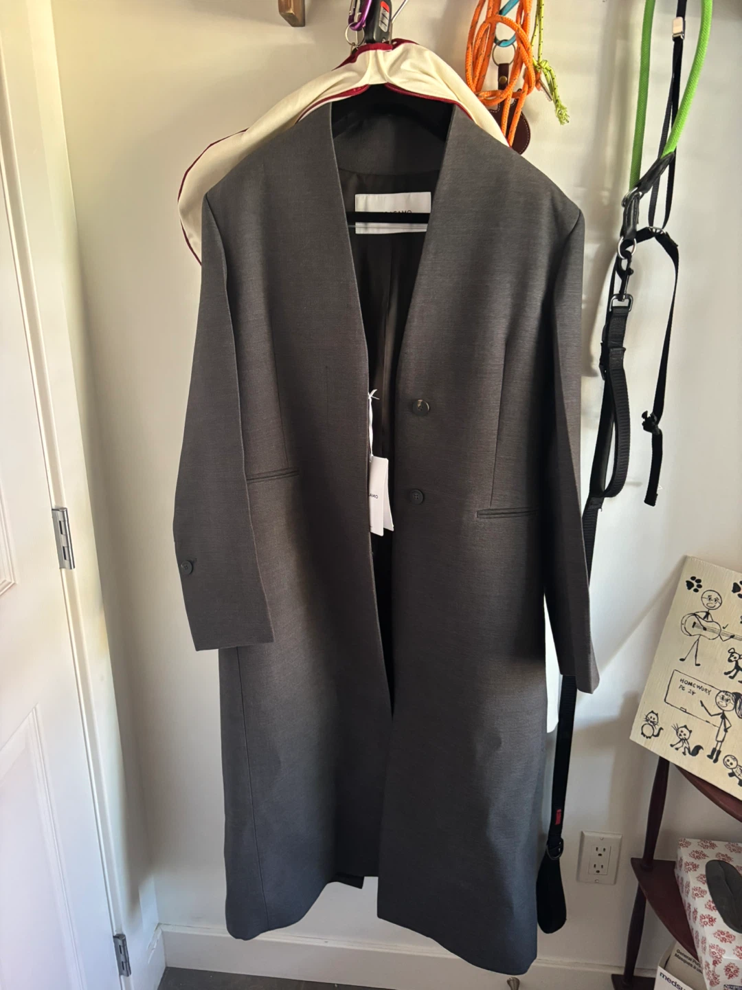 New Ferragamo Grey Coat