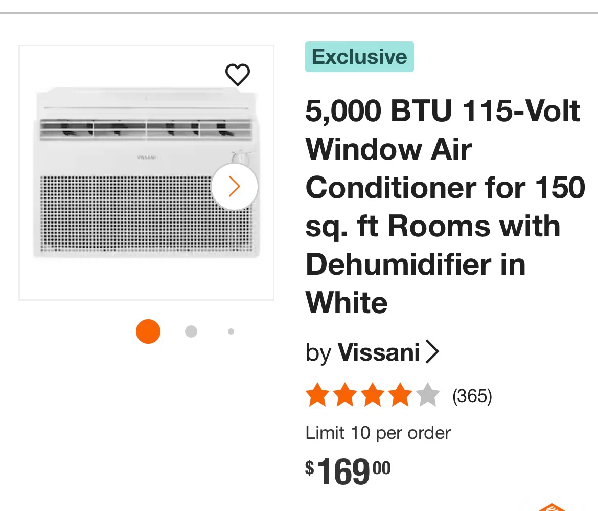 Vissani 5,000 BTU Window Air Conditioner