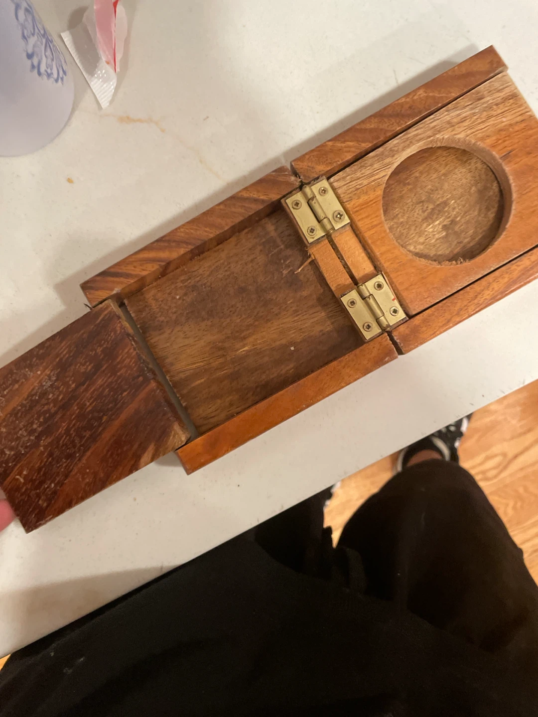 Hand-Painted Wooden Wine Bottle Box - photo 3