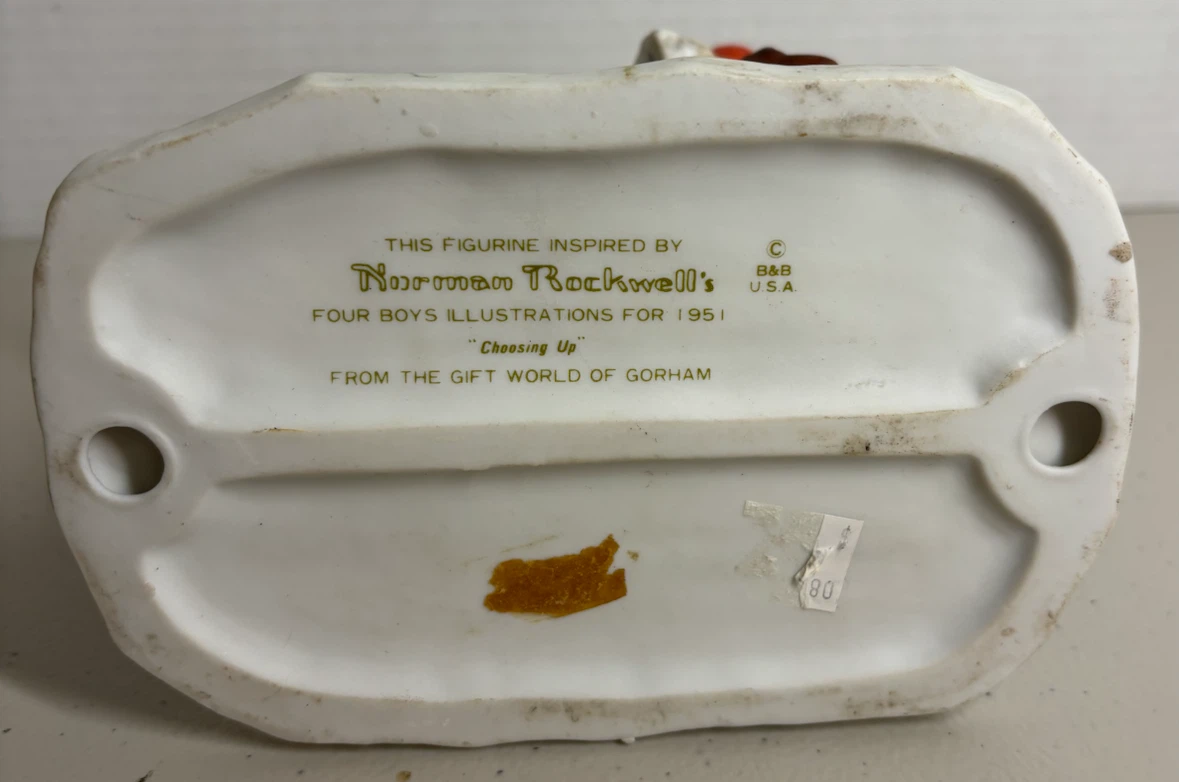 Norman Rockwell Choosing Up Figurine - photo 5