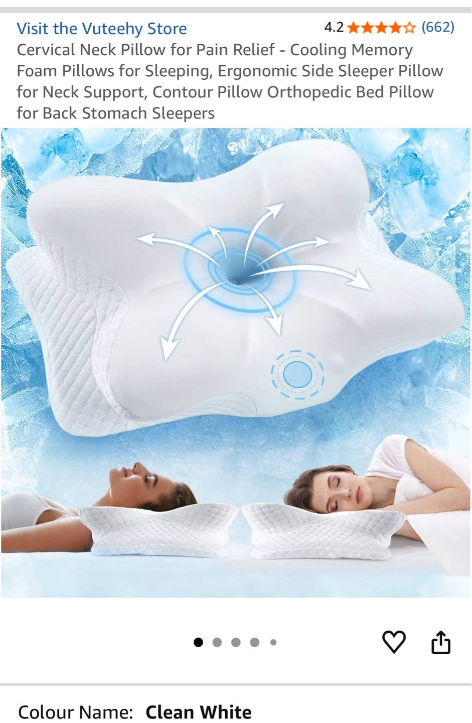 Vuteehy Cervical Neck Memory Foam Pillow - photo 2