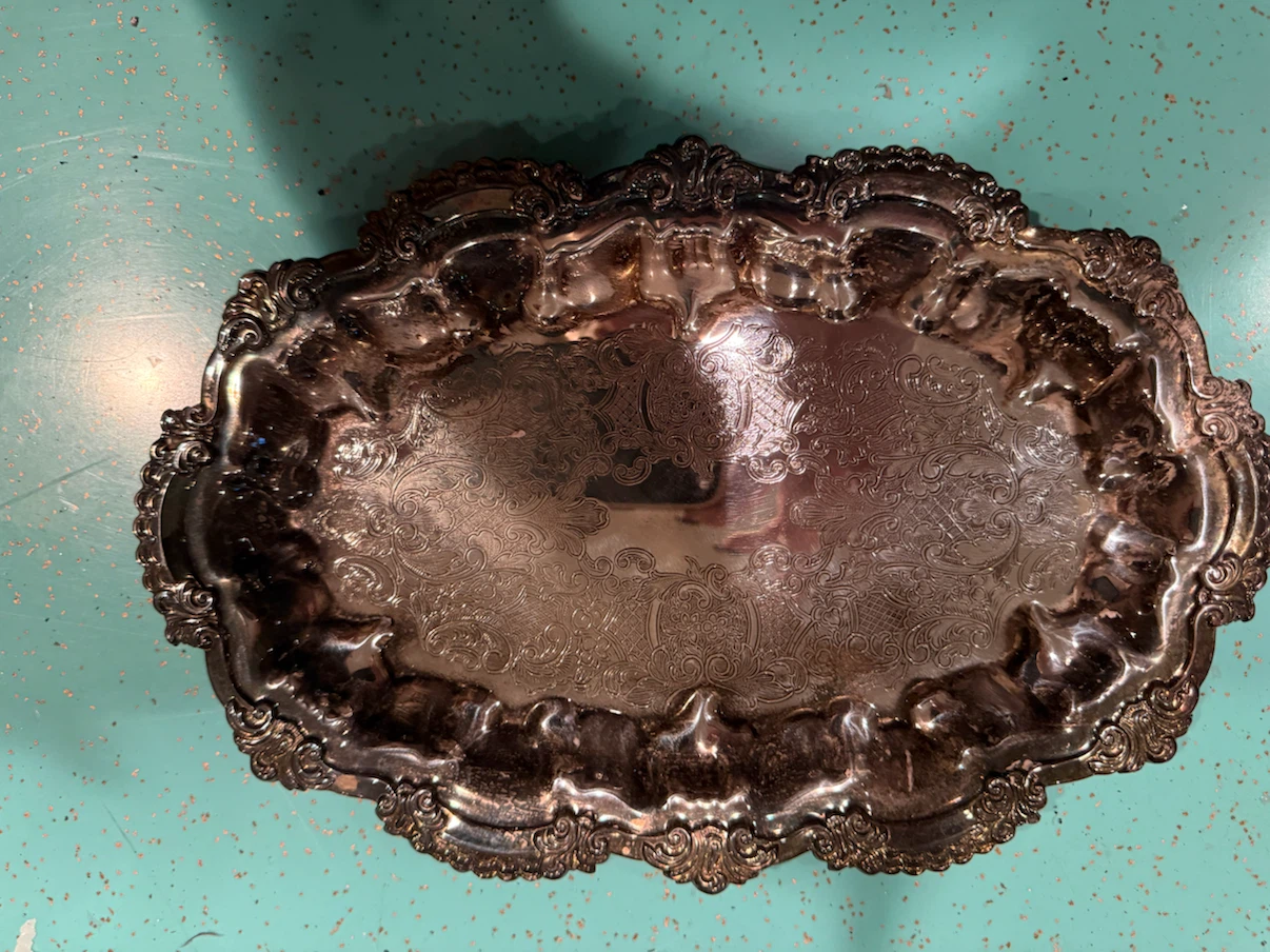 Vintage Rogers Silver Plated Serving Tray