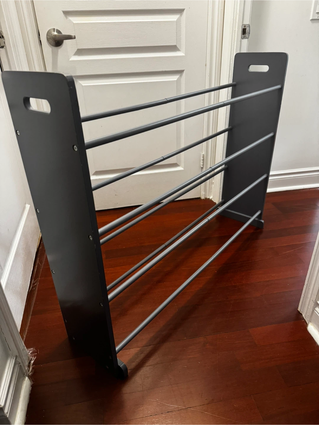 Grey 3-Tier Shoe Rack
