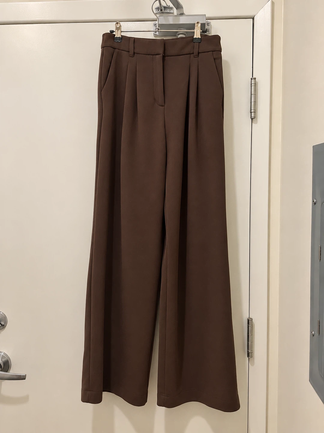 Dynamite Dark Brown Wide-Leg Trousers