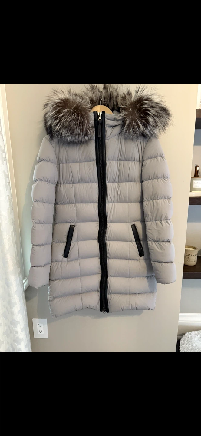 Mackage Down Jacket with Fur Trim