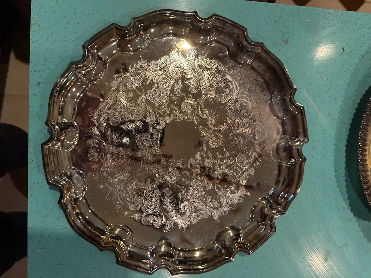WM Rogers Brass Serving Tray