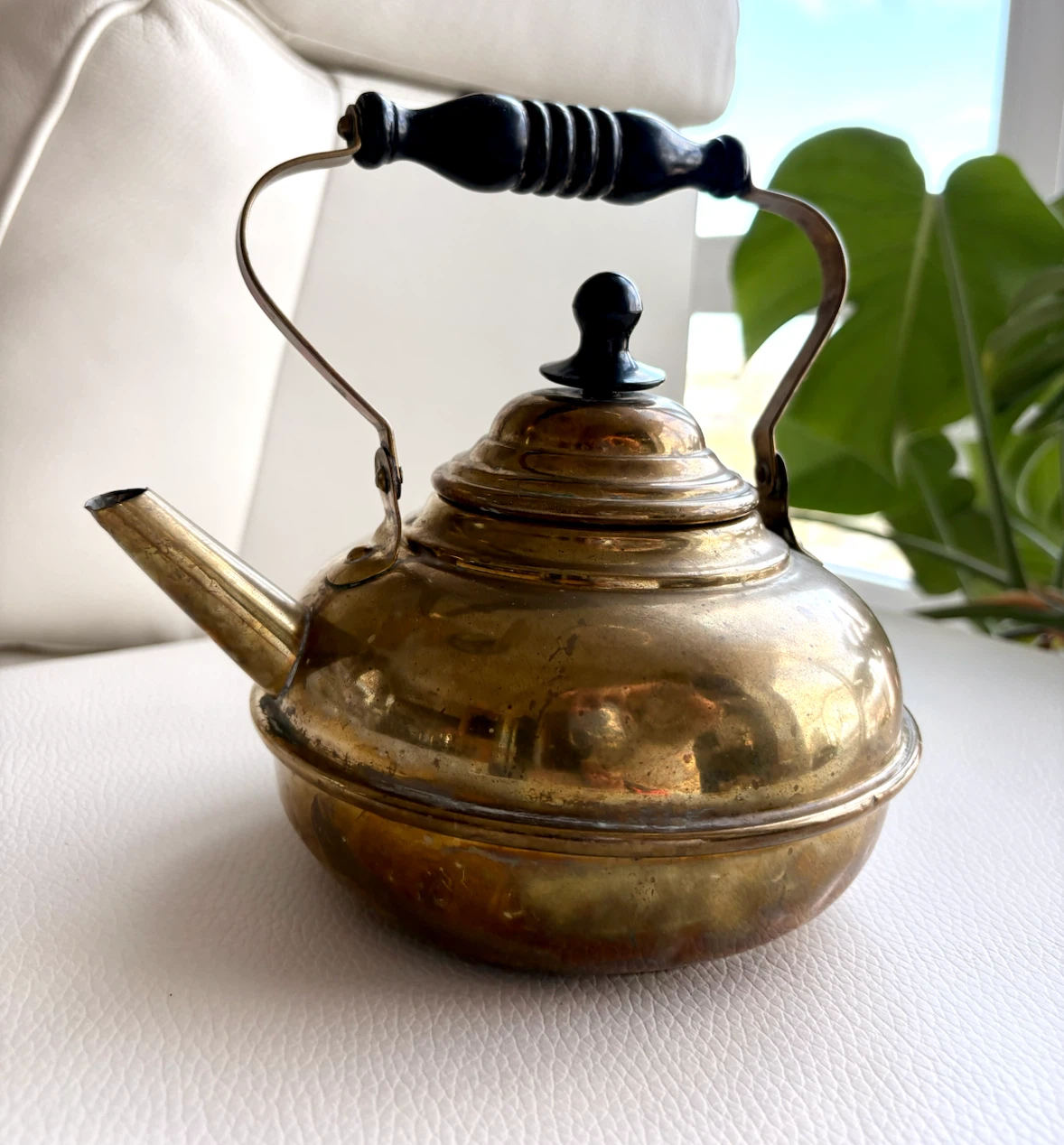 Vintage Brass Tea Kettle