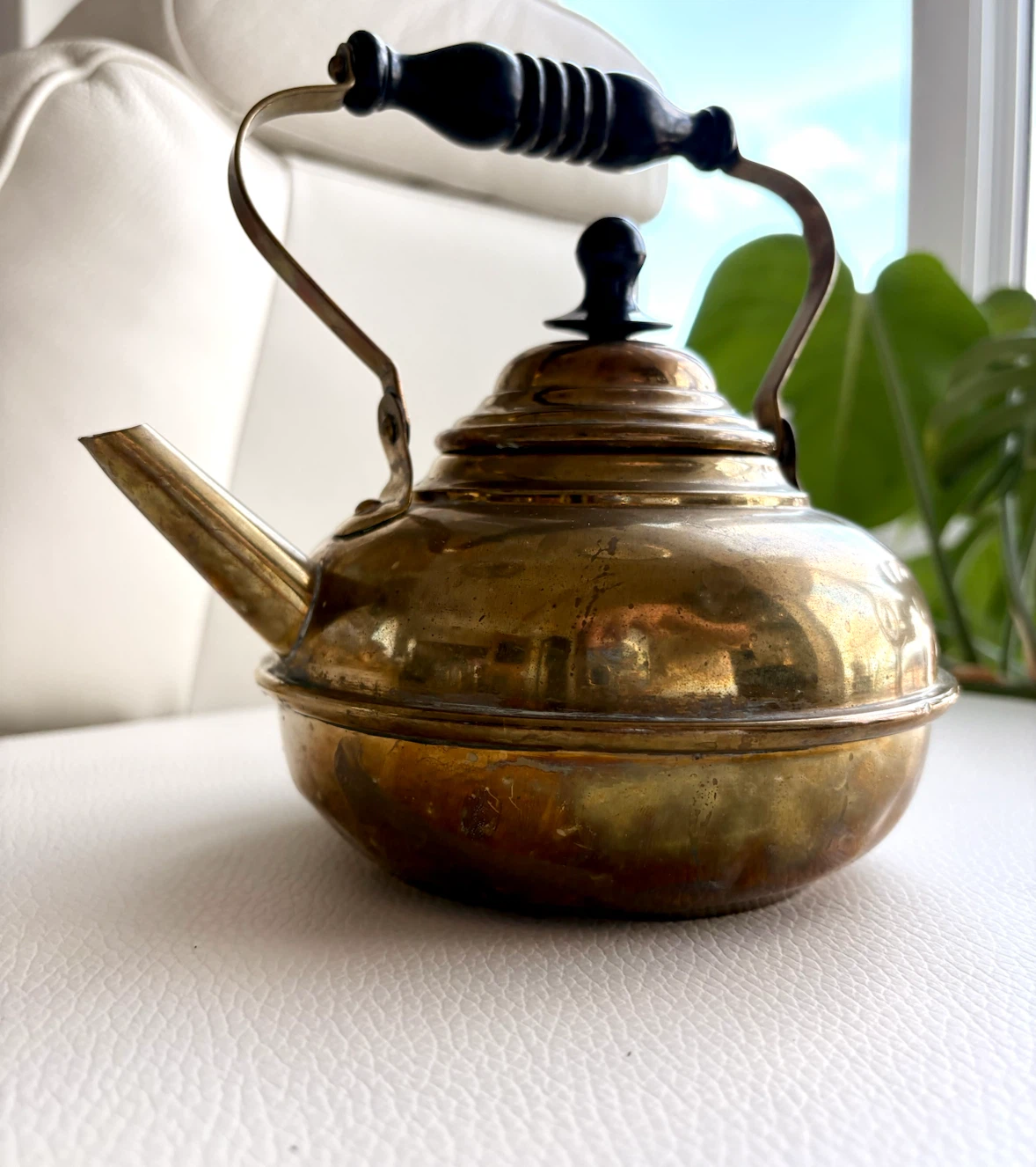 Vintage Brass Tea Kettle - photo 2