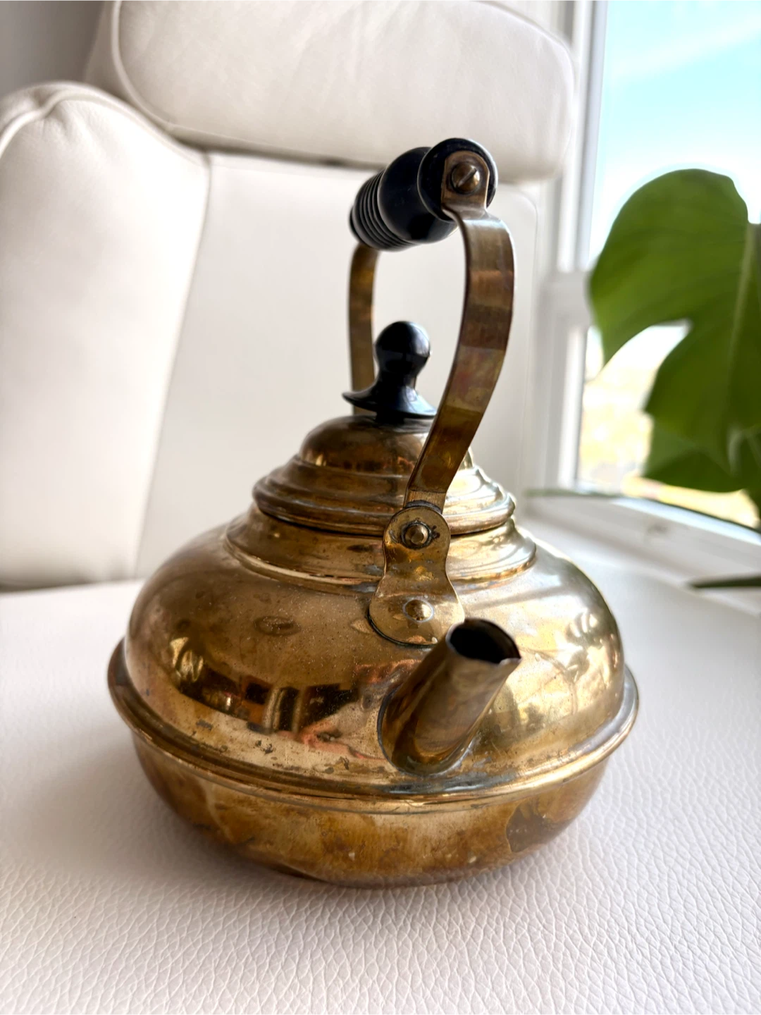 Vintage Brass Tea Kettle - photo 3