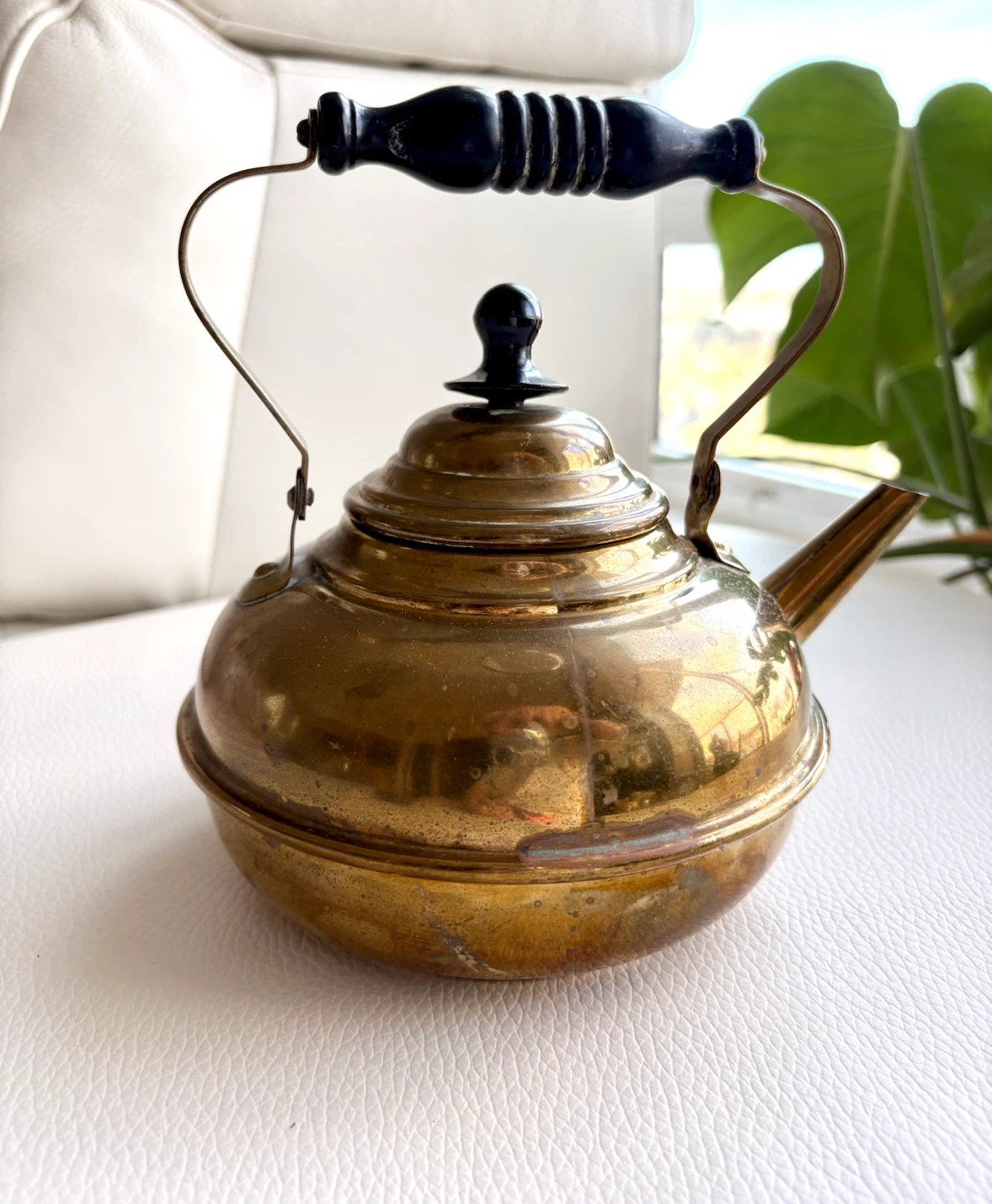 Vintage Brass Tea Kettle - photo 5