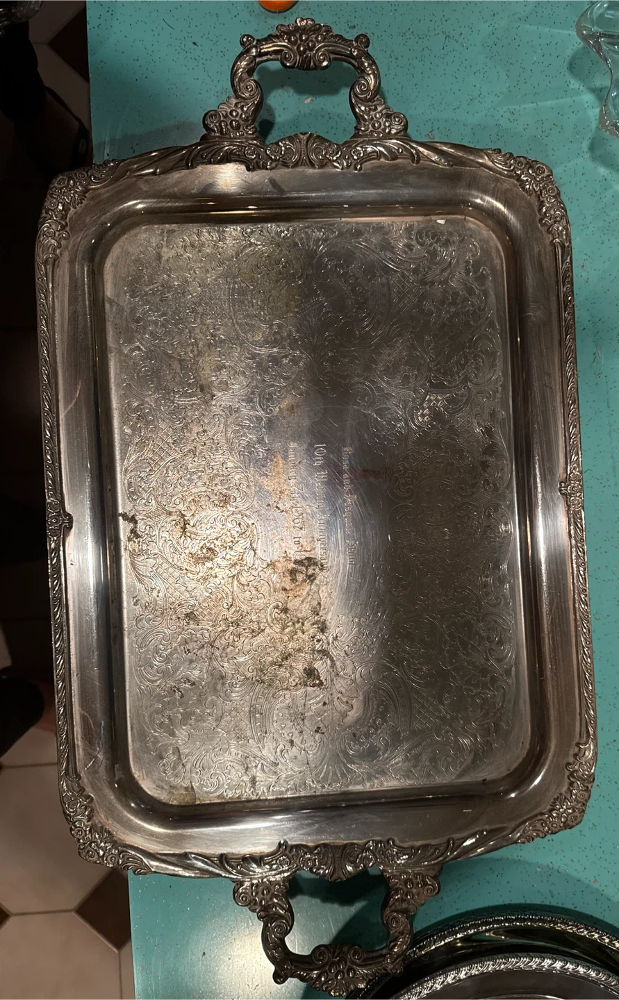 Wm. A. Rogers Silver Plated Serving Tray