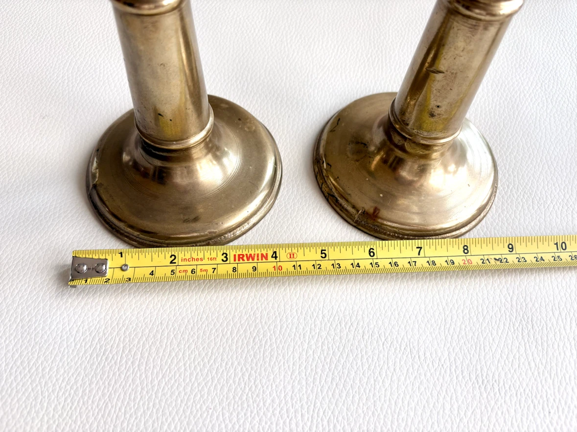 Set of Two Vintage Brass Candle Holders - photo 3