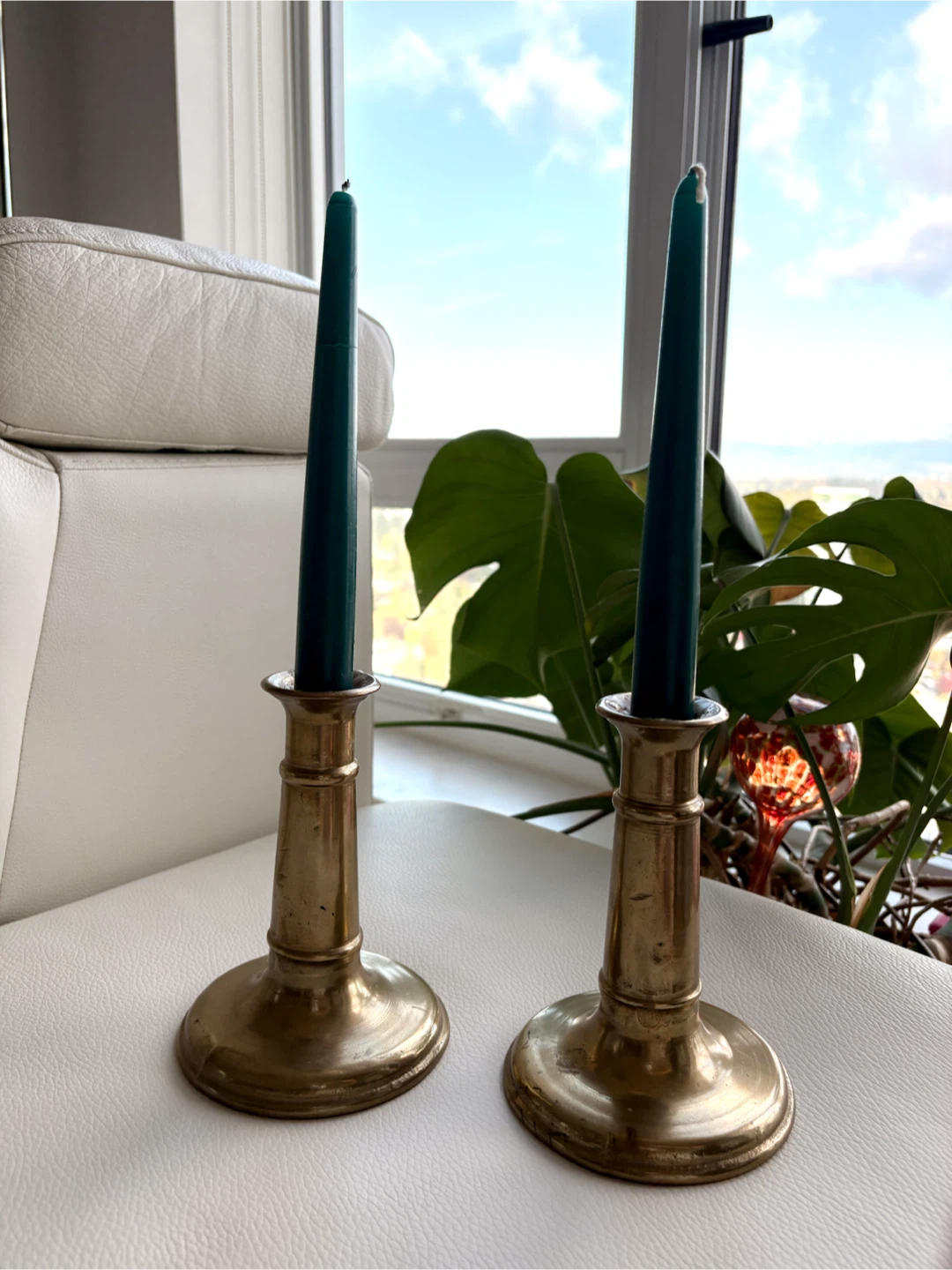 Set of Two Vintage Brass Candle Holders - photo 5