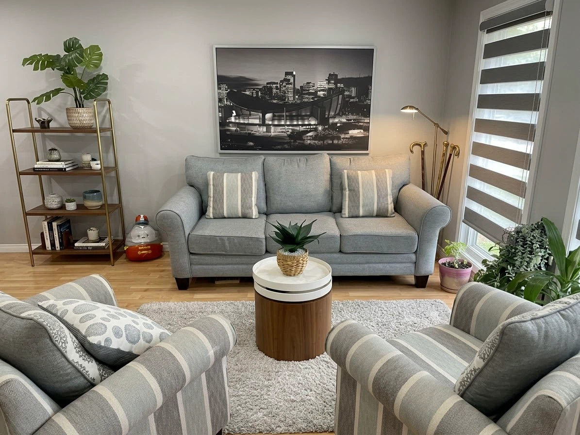 Furniture set (2 armchairs, 1 sofa, 1 coffee table)