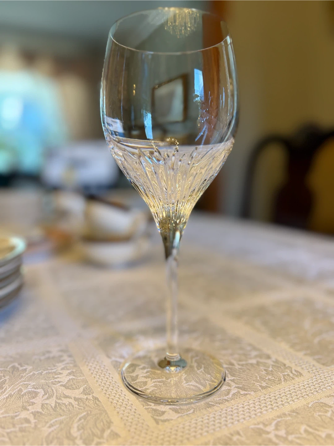 Set of 11 Crystal Wine Glasses by Atlantis “Cello” pattern - photo 4