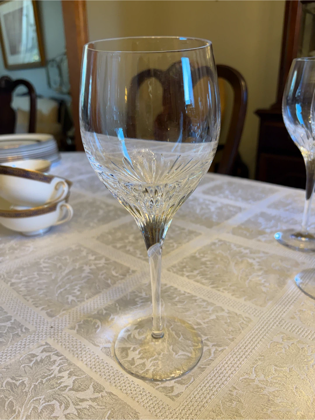 Set of 11 Crystal Wine Glasses by Atlantis “Cello” pattern - photo 5