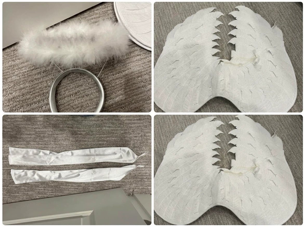 Halloween White Angel Costume Set